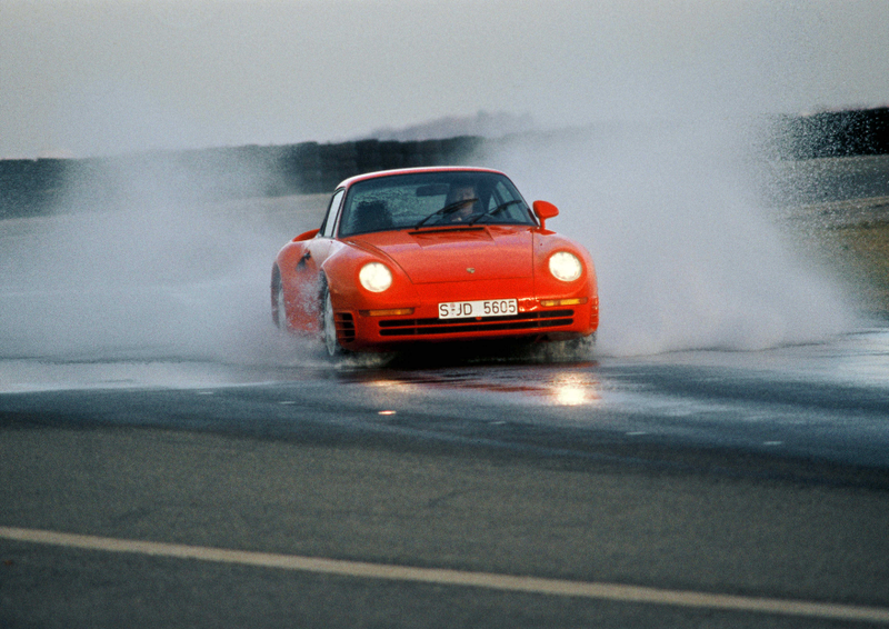 Walter at the wheel. Undated Porsche archival photo.